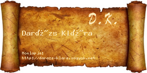 Darázs Klára névjegykártya